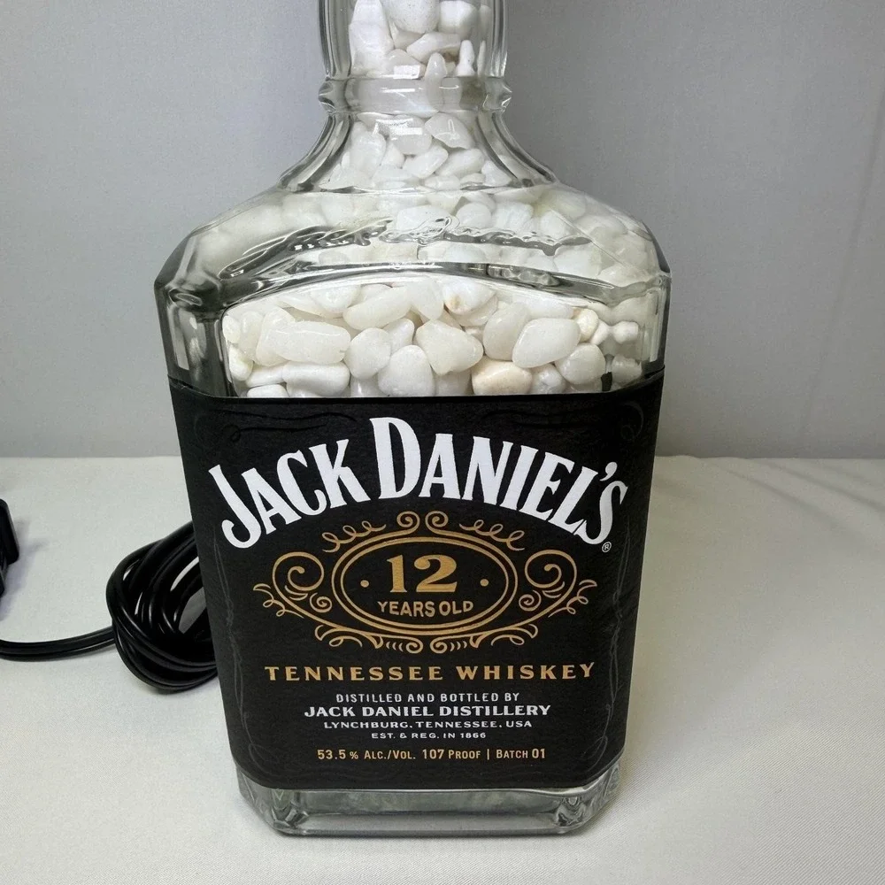 Jack Daniel's 12 Years Old Tennessee‎ Whiskey Bottle Lamp Batch 1 Father's Day